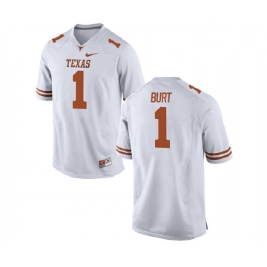 Texas Longhorns 1 John Burt White Nike College Jersey - Ujersey