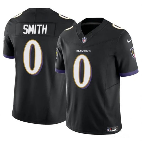 Men's Baltimore Ravens #0 Roquan Smith Black 2023 F.U.S.E. Vapor Limited Football Stitched Jersey - Ujersey