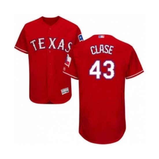 Men's Texas Rangers #43 Emmanuel Clase Red Alternate Flex Base Authentic Collection Baseball Player Jersey - Ujersey