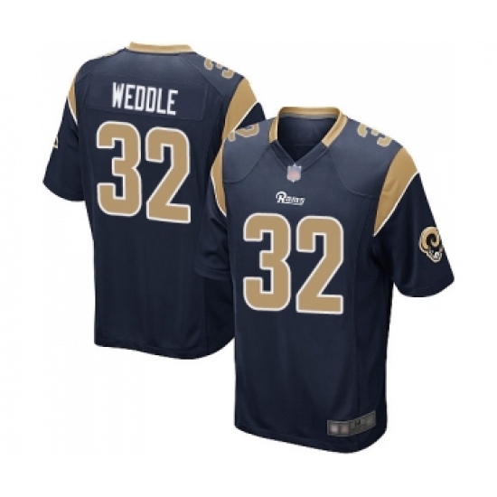 Men's Los Angeles Rams #32 Eric Weddle Game Navy Blue Team Color Football Jersey - Ujersey