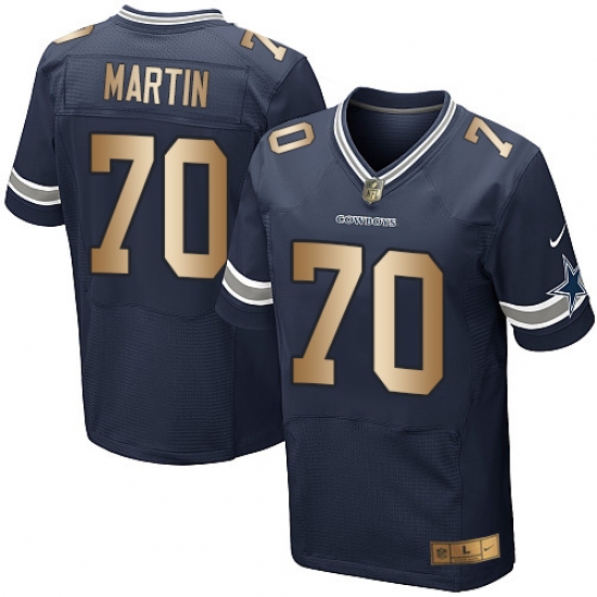 Men's Nike Dallas Cowboys #70 Zack Martin Elite Navy/Gold Team Color NFL Jersey - Ujersey