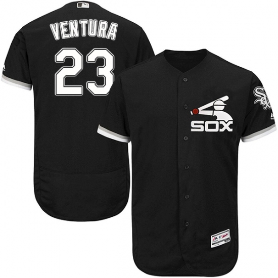Men's Majestic Chicago White Sox #23 Robin Ventura Authentic Black Alternate Home Cool Base MLB Jersey - Ujersey