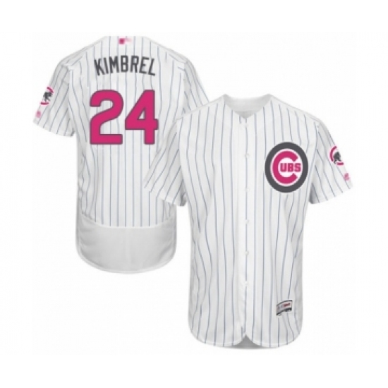 Men's Chicago Cubs #24 Craig Kimbrel Authentic White 2016 Mother's Day Fashion Flex Base Baseball Player Jersey - Ujersey