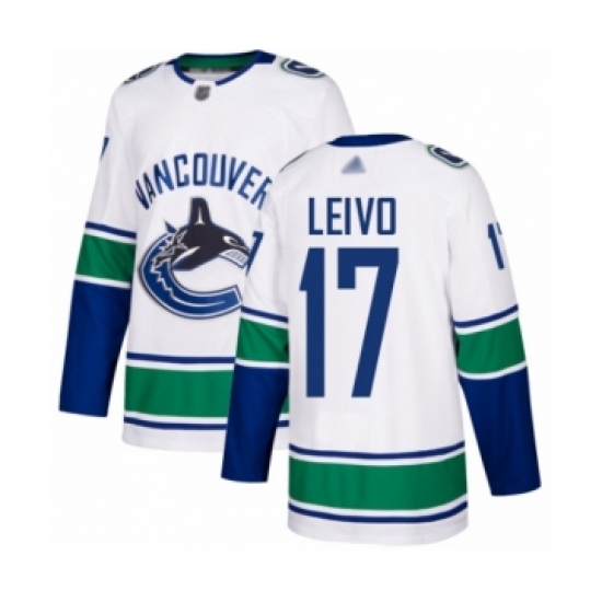 Men's Vancouver Canucks #17 Josh Leivo Authentic White Away Hockey Jersey - Ujersey