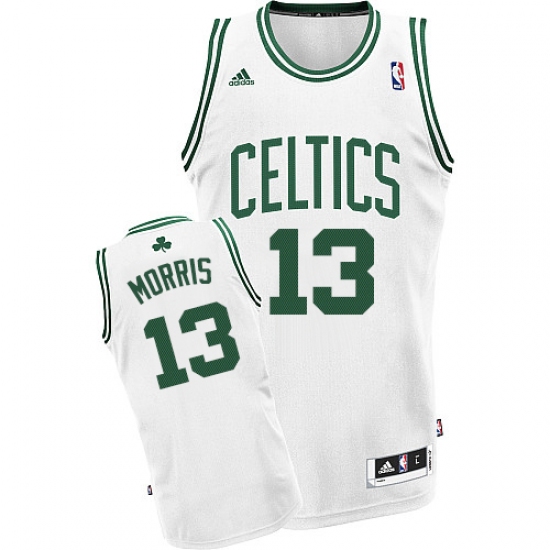 Men's Adidas Boston Celtics #13 Marcus Morris Swingman White Home NBA Jersey - Ujersey