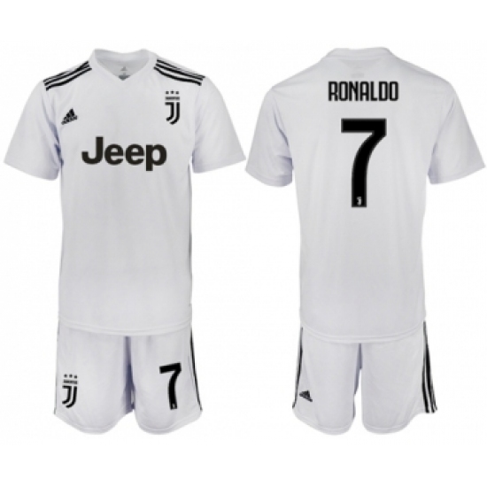 Juventus #7 Ronaldo White Soccer Club Jersey