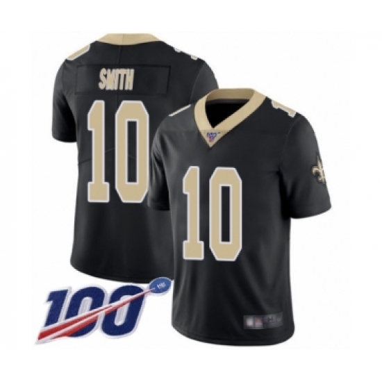 Men's New Orleans Saints #10 TreQuan Smith Black Team Color Vapor Untouchable Limited Player 100th Season Football Jersey - Ujersey