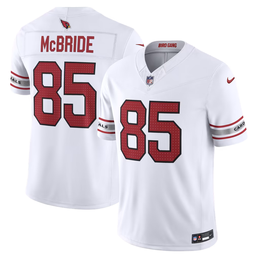 Men's Arizona Cardinals Trey McBride Nike White Vapor F.U.S.E. Stitched Limited Jersey - Ujersey