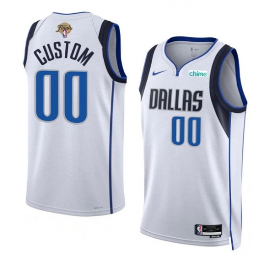 Men's Dallas Mavericks Active Player Custom White 2024 Finals Association Edition Stitched Basketball Jersey - Ujersey