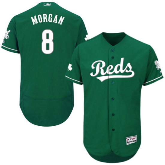 Men's Majestic Cincinnati Reds #8 Joe Morgan Green Celtic Flexbase Authentic Collection MLB Jersey - Ujersey