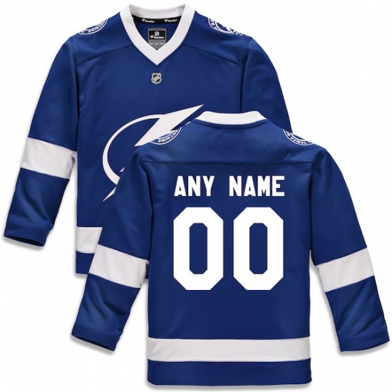 Youth Tampa Bay Lightning Fanatics Branded Blue Home Replica Custom Jersey - Ujersey