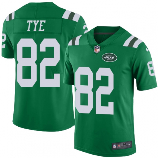 Men's Nike New York Jets #82 Will Tye Limited Green Rush Vapor Untouchable NFL Jersey - Ujersey