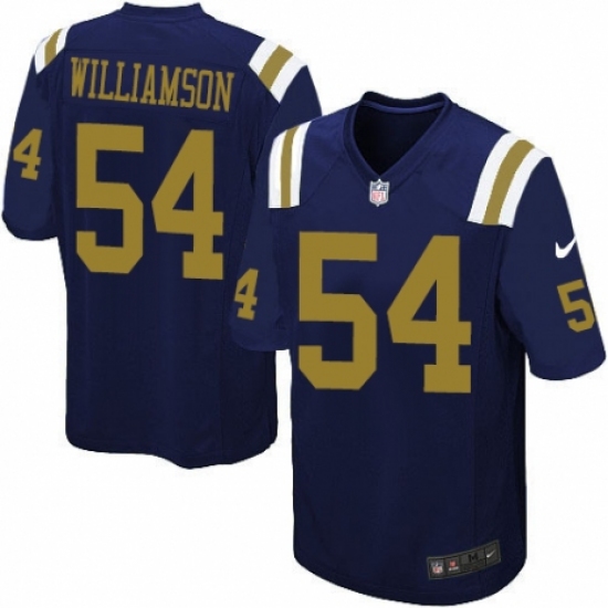 Youth Nike New York Jets #54 Avery Williamson Elite Navy Blue Alternate NFL Jersey - Ujersey
