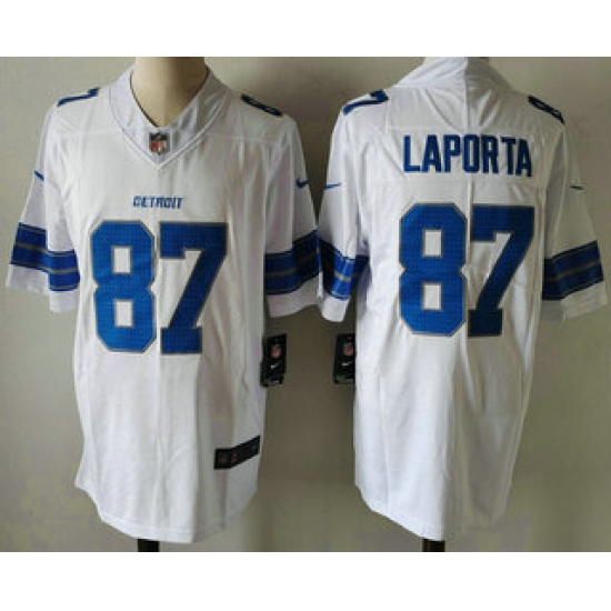 Men's Detroit Lions #87 Sam Laporta Limited White 2024 Vapor Stitched Jersey - Ujersey