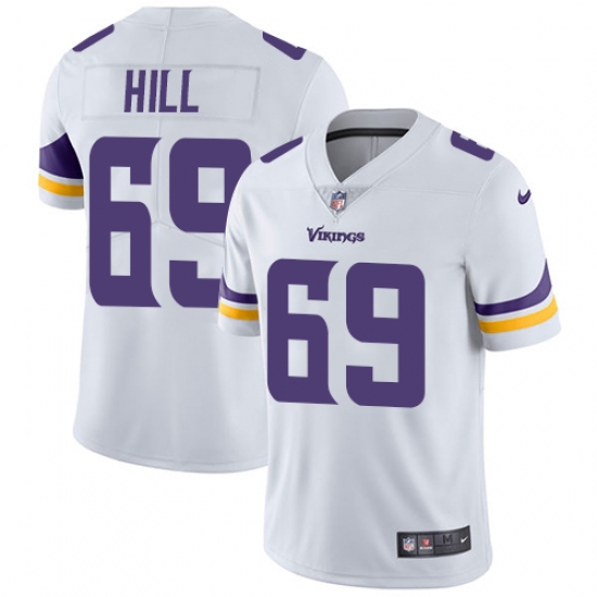 Men's Nike Minnesota Vikings #69 Rashod Hill White Vapor Untouchable Limited Player NFL Jersey - Ujersey