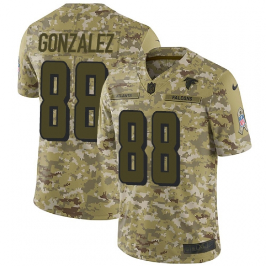 Men's Nike Atlanta Falcons #88 Tony Gonzalez Limited Camo 2018 Salute to Service NFL Jersey - Ujersey
