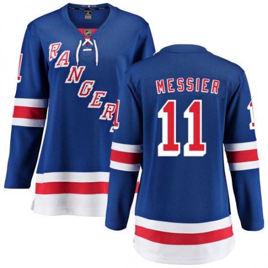 Women's New York Rangers #11 Mark Messier Fanatics Branded Royal Blue Home Breakaway NHL Jersey - Ujersey