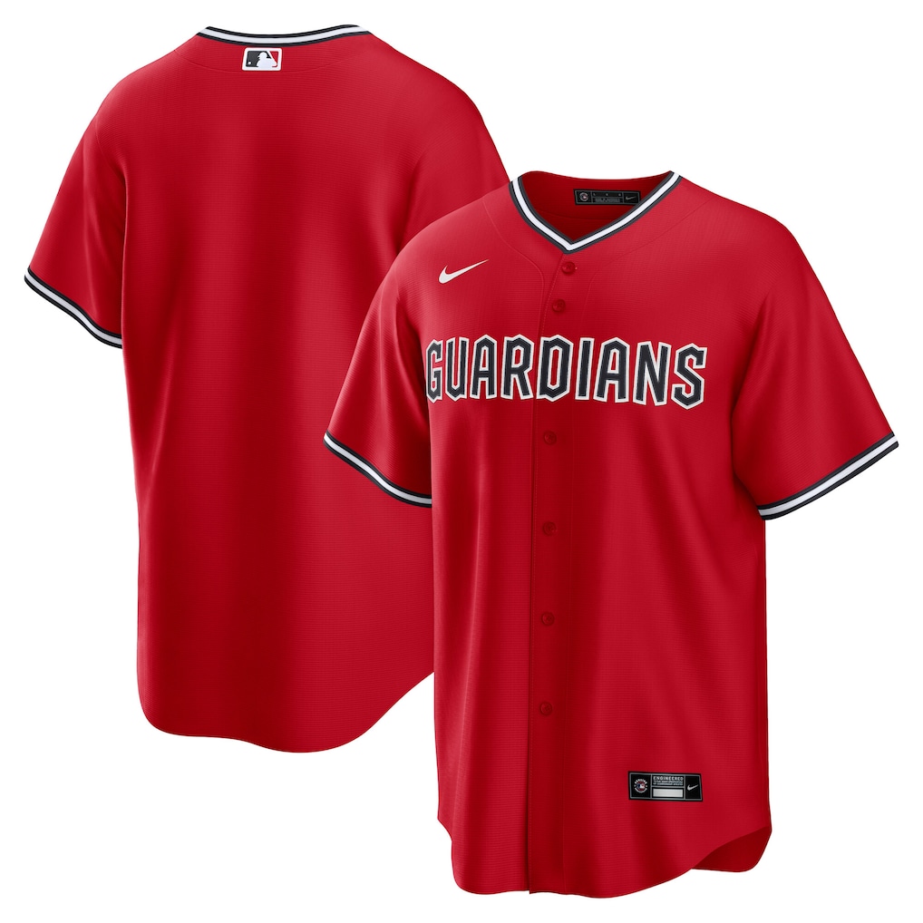 Men's  Cleveland Guardians  Nike Red Alternate 2 Replica Jersey - U-jersey