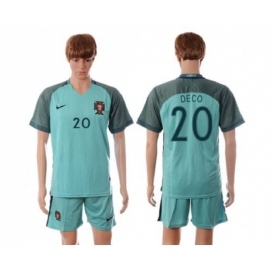 Portugal #20 Deco Away Soccer Country Jersey