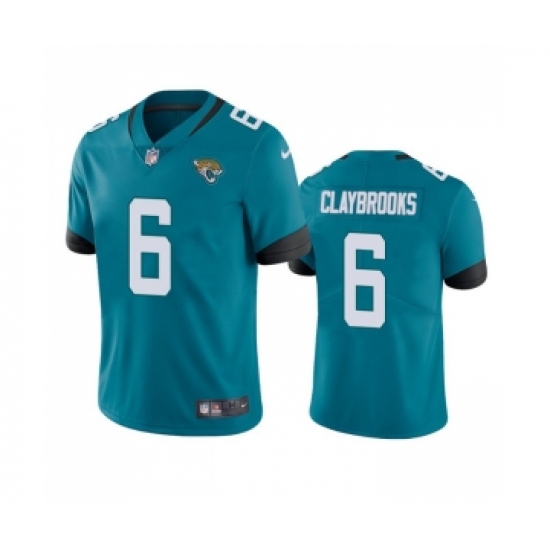 Men's Jacksonville Jaguars #6 Chris Claybrooks Teal Vapor Untouchable Limited Stitched Jersey - Ujersey