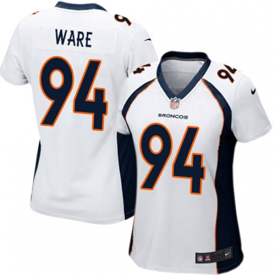 Women's Nike Denver Broncos #94 DeMarcus Ware Game White NFL Jersey - Ujersey