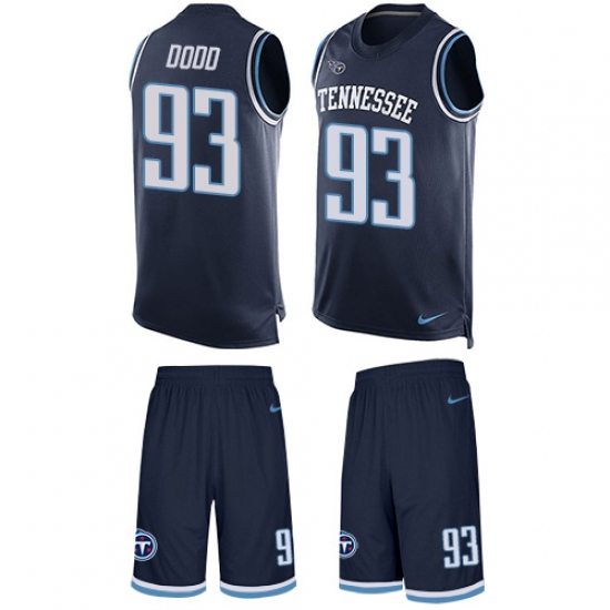 Men's Nike Tennessee Titans #93 Kevin Dodd Limited Navy Blue Tank Top Suit NFL Jersey - Ujersey