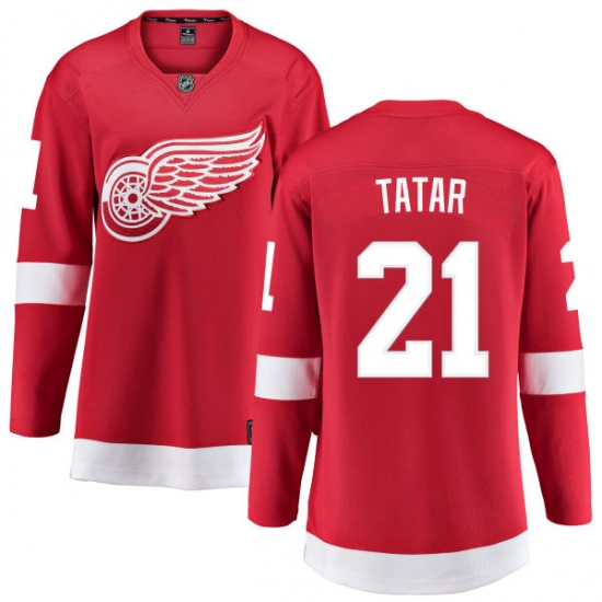 Women's Detroit Red Wings #21 Tomas Tatar Fanatics Branded Red Home Breakaway NHL Jersey - Ujersey