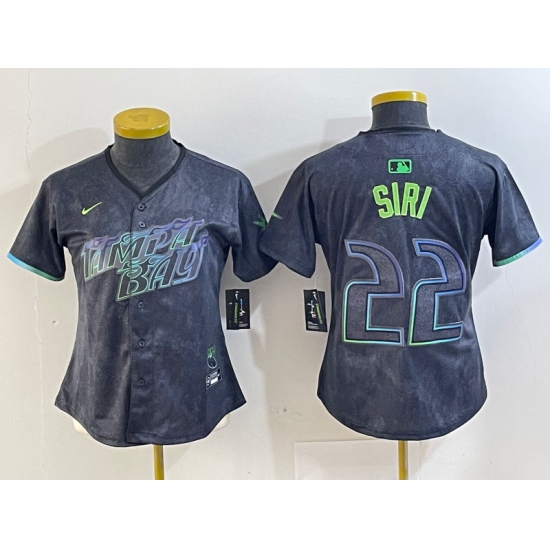 Women's Tampa Bay Rays #22 Jose Siri Charcoal 2024 City Connect Limited Stitched Jersey - Ujersey