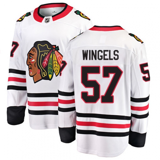 Men's Chicago Blackhawks #57 Tommy Wingels Fanatics Branded White Away Breakaway NHL Jersey - Ujersey