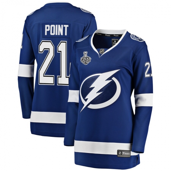 Women's Tampa Bay Lightning #21 Brayden Point Fanatics Branded Blue 2020 Stanley Cup Final Bound Home Player Breakaway Jersey - Ujersey