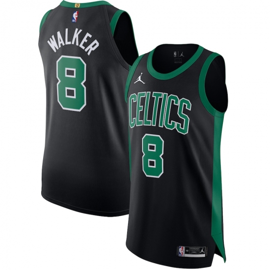 Men's Boston Celtics #8 Kemba Walker Jordan Brand Black 2020-21 Authentic Swingman Jersey - Ujersey