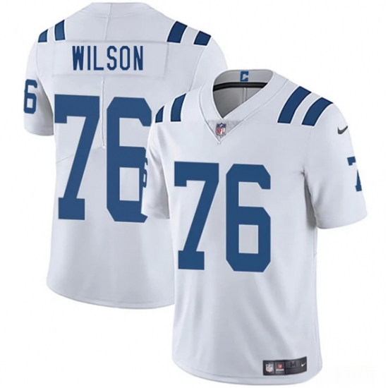 Men's Indianapolis Colts #76 Jack Wilson White 2025 Vapor Limited Football Stitched Jersey - Ujersey