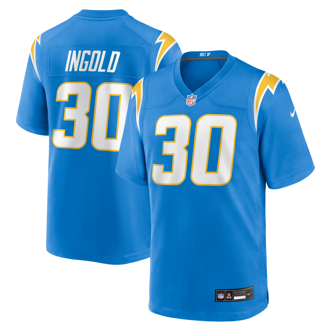 Men's Los Angeles Chargers Alec Ingold Nike Powder Blue Team Game Jersey - SUjersey01