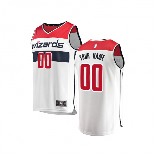 Youth Washington Wizards Fanatics Branded White Fast Break Custom Replica Jersey - Association Edition - Ujersey