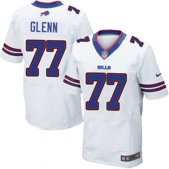 Men's Nike Buffalo Bills #77 Cordy Glenn Elite White NFL Jersey