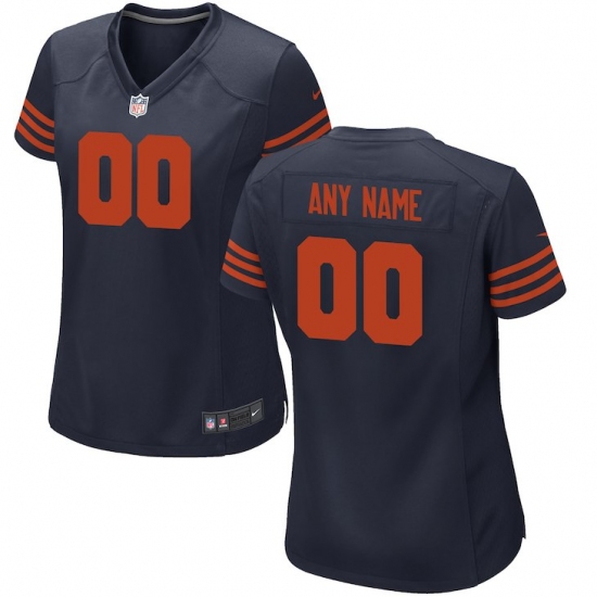 Women's Chicago Bears Nike Navy Custom Throwback Game Jersey - Ujersey