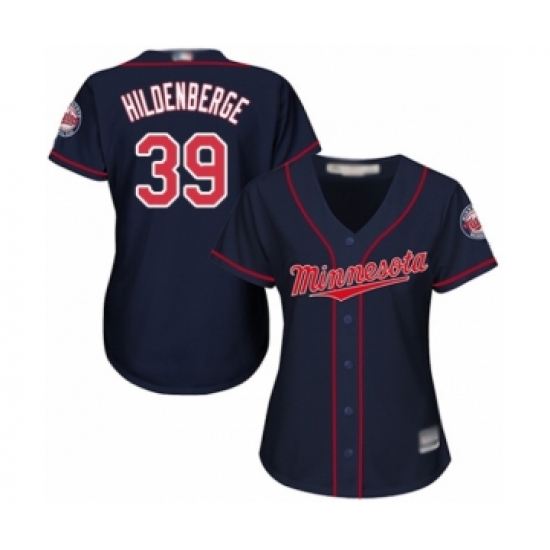 Women's Minnesota Twins #39 Trevor Hildenberger Authentic Navy Blue Alternate Road Cool Base Baseball Player Jersey - Ujersey