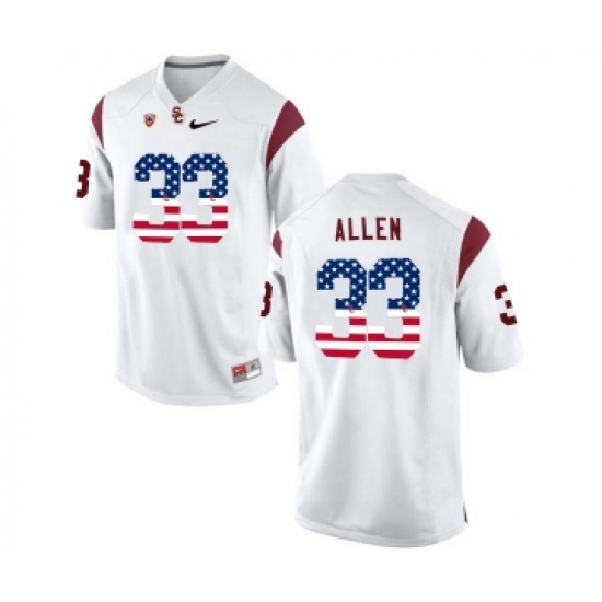 USC Trojans 33 Marcus Allen White USA Flag College Football Jersey