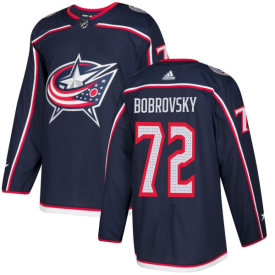 Youth Adidas Columbus Blue Jackets #72 Sergei Bobrovsky Premier Navy Blue Home NHL Jersey - Ujersey