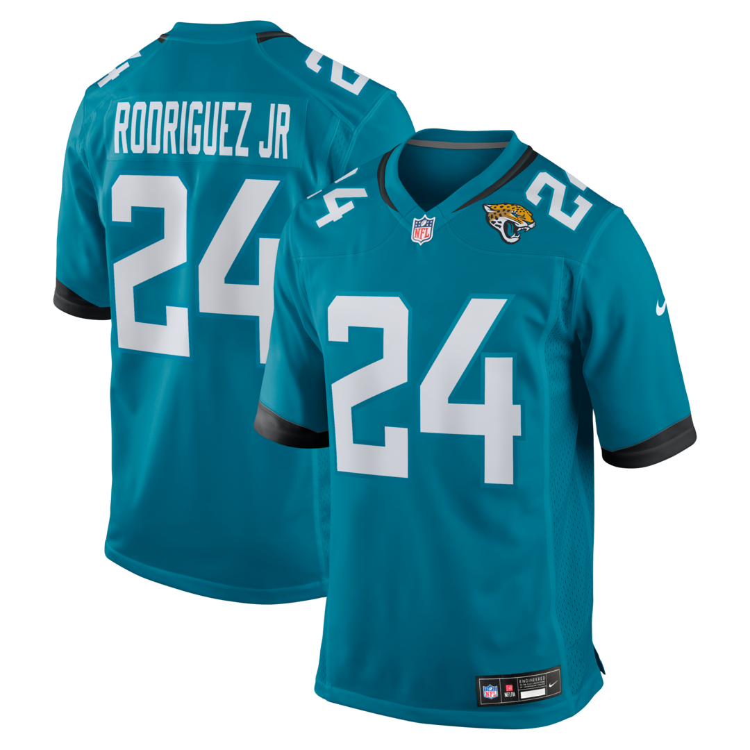 Men's Jacksonville Jaguars Chris Rodriguez Jr. Nike Teal Team Game Jersey - Ujersey