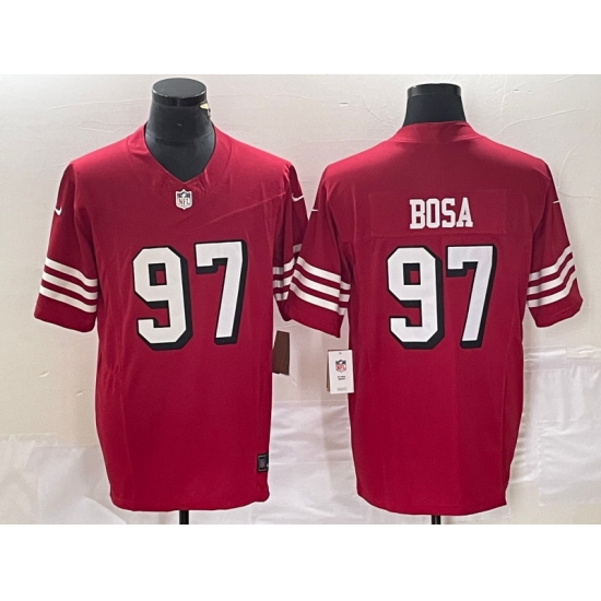Men's Nike San Francisco 49ers #97 Nick Bosa New Red 2023 F.U.S.E. Vapor Untouchable Limited Stitched Football Jersey - Ujersey