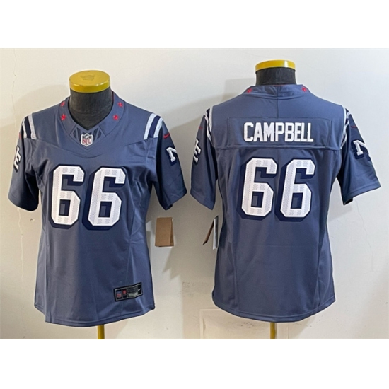 Women's New England Patriots #66 Will Campbell 2025 “Rivalries” Stitched Football Jersey(Run Small) - Ujersey