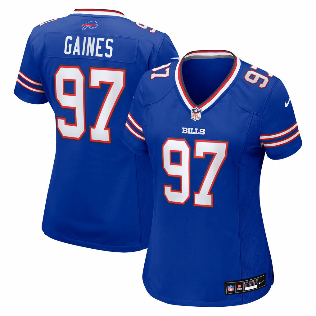 Women's Buffalo Bills Greg Gaines Nike Royal Team Game Jersey - Ujersey