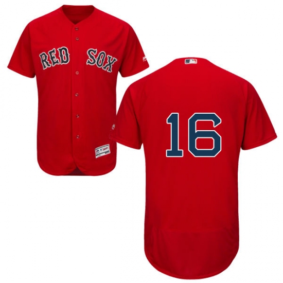 Men's Majestic Boston Red Sox #16 Andrew Benintendi Red Flexbase Authentic Collection MLB Jersey - Ujersey