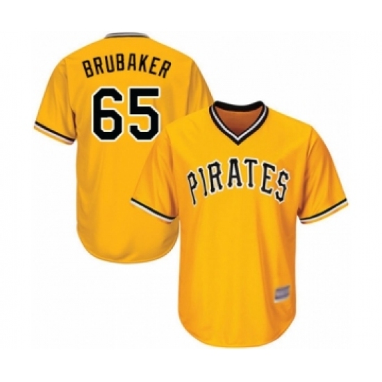 Youth Pittsburgh Pirates #65 J.T. Brubaker Authentic Gold Alternate Cool Base Baseball Player Jersey - Ujersey