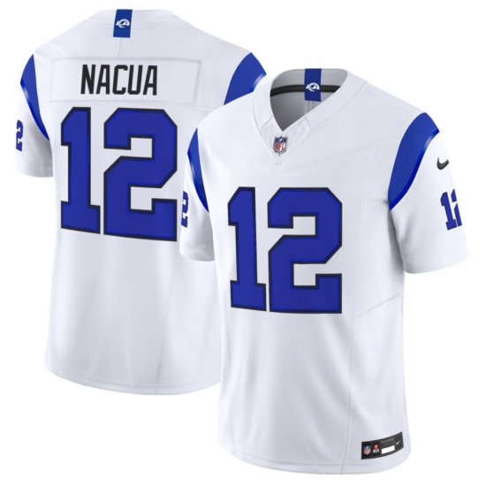 Men's Los Angeles Rams #12 Puka Nacua White 2026 F.U.S.E. Vapor Limited Football Stitched Jersey - Ujersey
