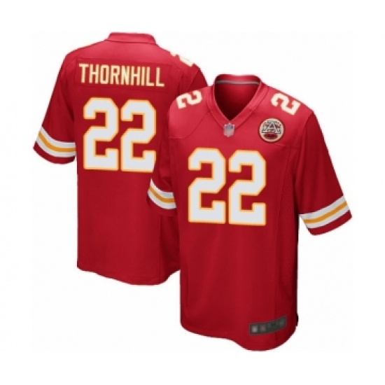 Men's Kansas City Chiefs #22 Juan Thornhill Game Red Team Color Football Jersey - Ujersey