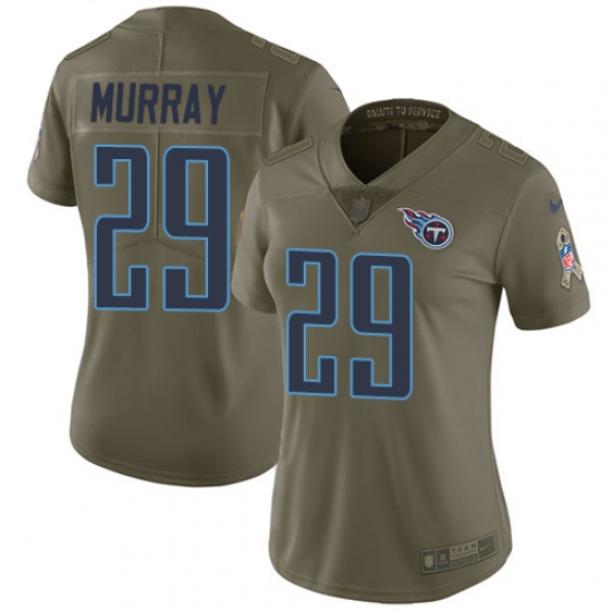 Women's Nike Tennessee Titans #29 DeMarco Murray Limited Olive 2017 Salute to Service NFL Jersey - Ujersey