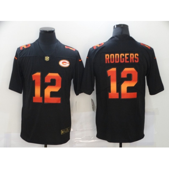 Men's Green Bay Packers #12 Aaron Rodgers Black colorful Nike Limited Jersey - Ujersey