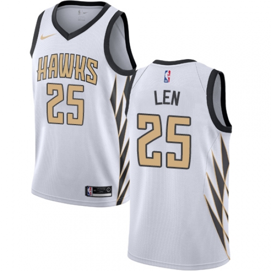 Women's Nike Atlanta Hawks #25 Alex Len Swingman White NBA Jersey - City Edition - Ujersey